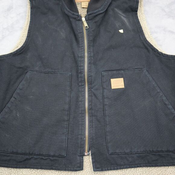Skechers Vest Mens XL Black Plain Sleeveless Front Pockets Full Zip Jacket - Picture 12 of 16